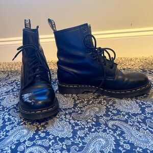 Dr. Martens Shiny Black Combat Boots